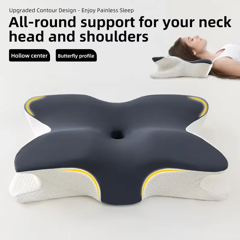 Butterfly Orthopedic Memory Foam Pillow | Cervical Neck Support for Pain Relief & Better Sleep