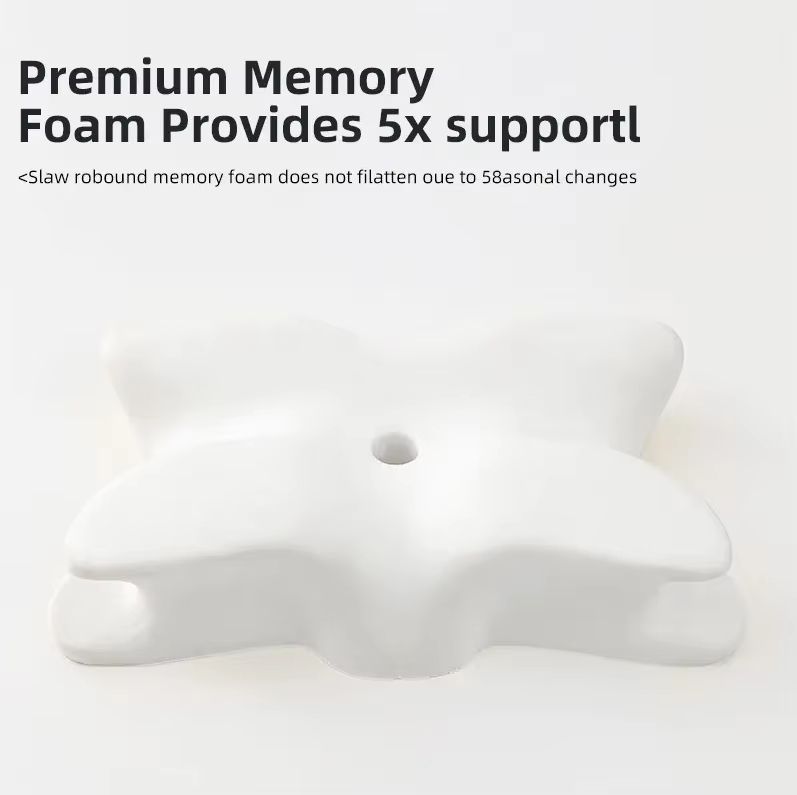 Butterfly Orthopedic Memory Foam Pillow  Cervical Neck Support For Pain Relief  Better Sleep 3