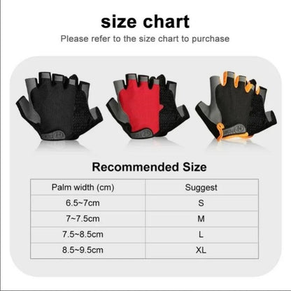 Gym Gloves Fingerless Gloves Anti-Slip Shock-Absorbing Breathable Gloves for Training Lifting Weight Cycling Performance