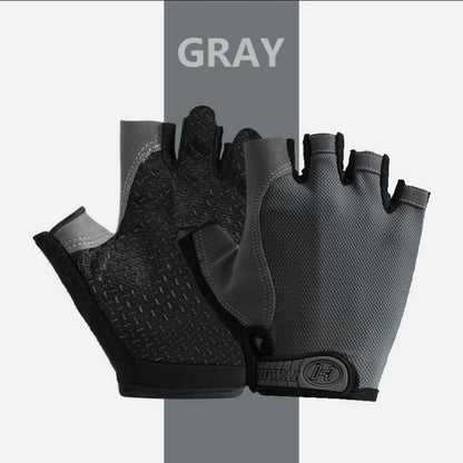 Gym Gloves Fingerless Gloves Anti-Slip Shock-Absorbing Breathable Gloves for Training Lifting Weight Cycling Performance