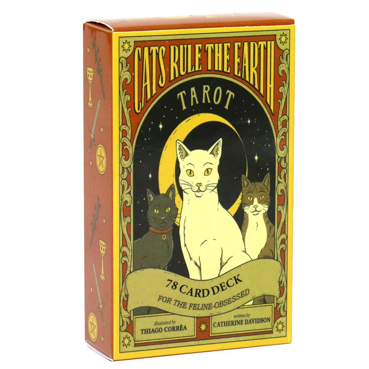 Cats Rule Earth Tarot Cards Oracle English Visions Divination Edition Deck for Beginners & Collectors, Mystical Board