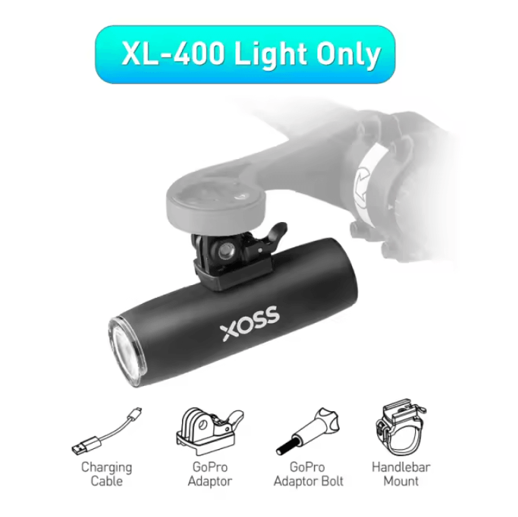 XOSS Rechargeable Bicycle Headlight Aluminium MTB Front Light 3