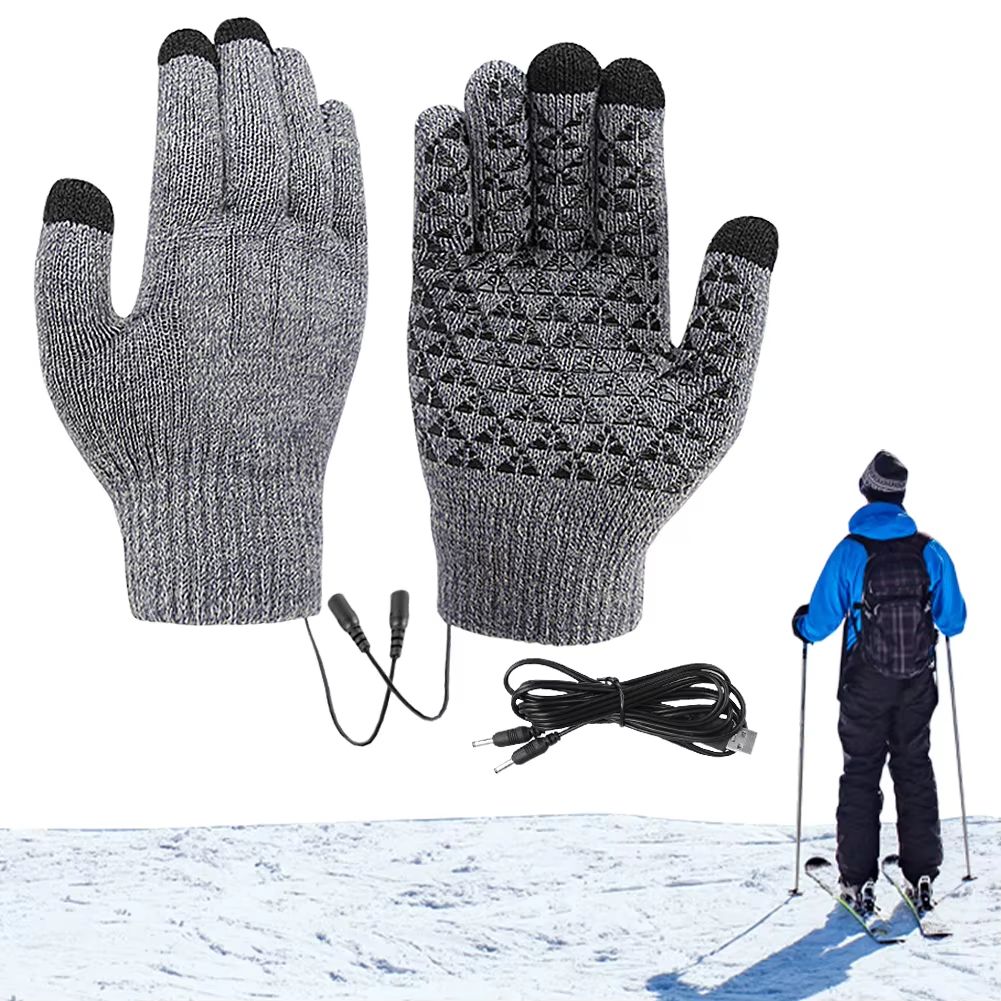 USB Electric Heated Gloves  Touchscreen Winter Gloves For Skiing Riding  Outdoor Adventure 1