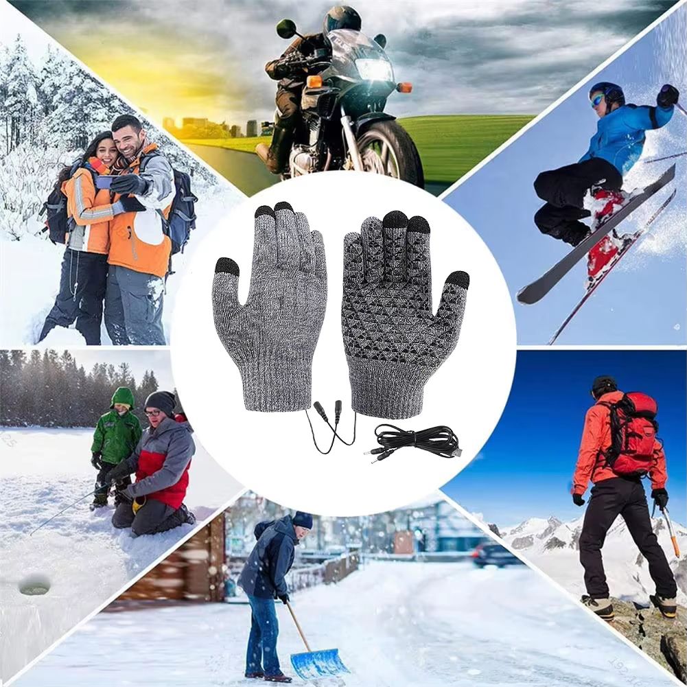 USB Electric Heated Gloves  Touchscreen Winter Gloves For Skiing Riding  Outdoor Adventure 2