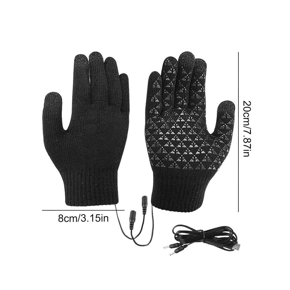 USB Electric Heated Gloves  Touchscreen Winter Gloves For Skiing Riding  Outdoor Adventure 5