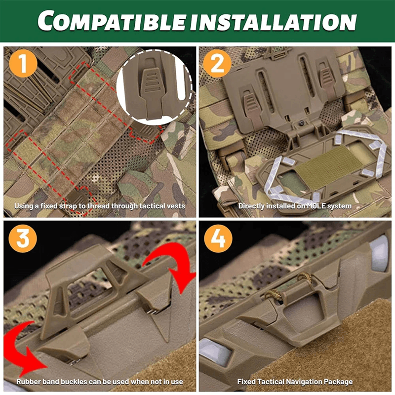 Tactical Molle Phone Holder Chest Rig Mount For Outdoor Navigation And Airsoft Vest 3