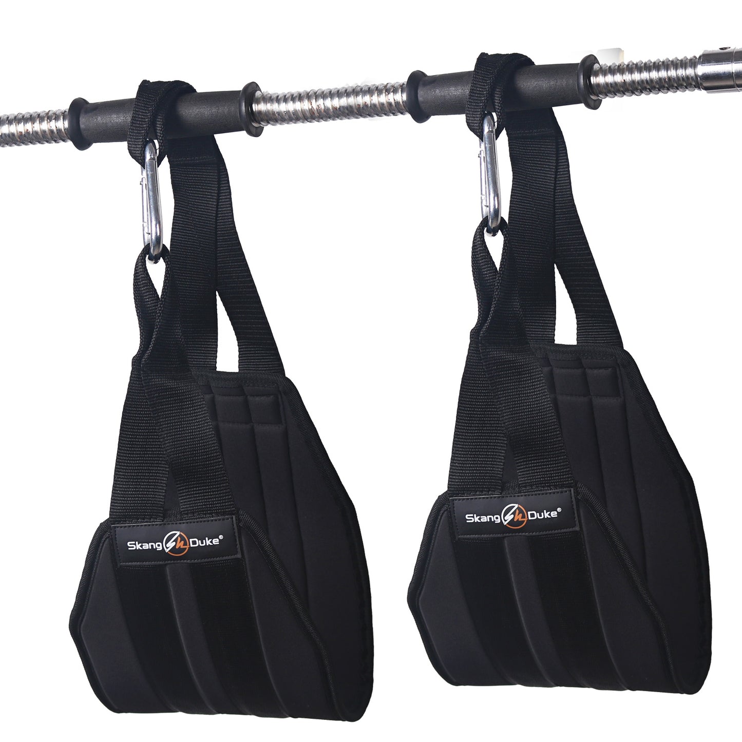 Home Gym Exerciser AB Sling Straps 1 Pair Padded, Hanging Leg Raises Fitness Gear, Muscle Training Belt Support