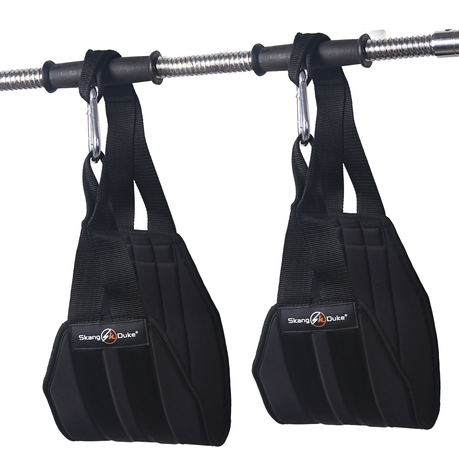 Home Gym Exerciser AB Sling Straps 1 Pair Padded, Hanging Leg Raises Fitness Gear, Muscle Training Belt Support