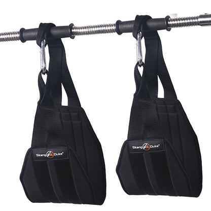 Home Gym Exerciser AB Sling Straps 1 Pair Padded, Hanging Leg Raises Fitness Gear, Muscle Training Belt Support