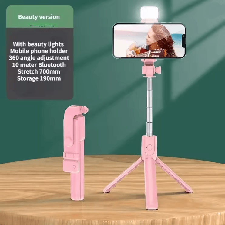 Flexible 360 Degree Selfie Stick Tripod With Wireless Remote And Phone Holder 9