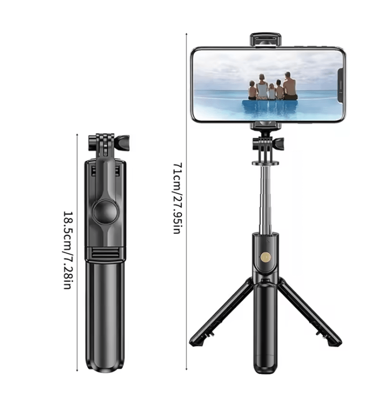 Flexible 360 Degree Selfie Stick Tripod With Wireless Remote And Phone Holder 2