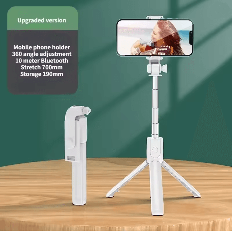 Flexible 360 Degree Selfie Stick Tripod With Wireless Remote And Phone Holder 3