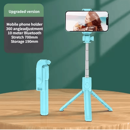 Flexible 360 Degree Selfie Stick Tripod With Wireless Remote And Phone Holder 6