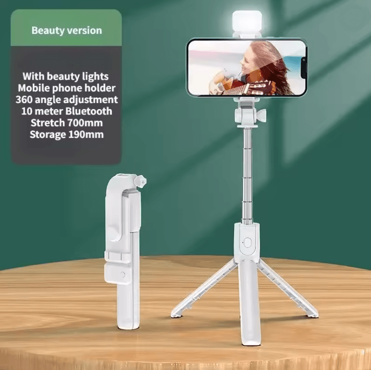 Flexible 360 Degree Selfie Stick Tripod With Wireless Remote And Phone Holder 7