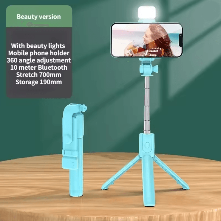 Flexible 360 Degree Selfie Stick Tripod With Wireless Remote And Phone Holder 8