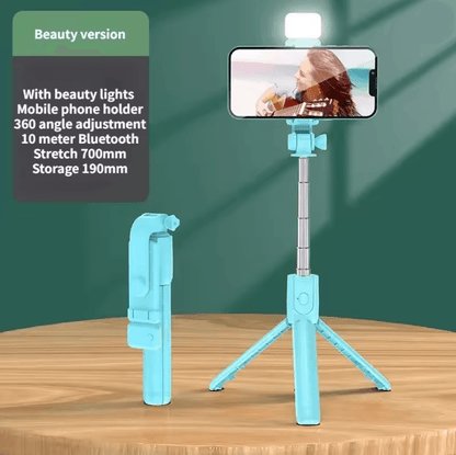 Flexible 360 Degree Selfie Stick Tripod With Wireless Remote And Phone Holder 8