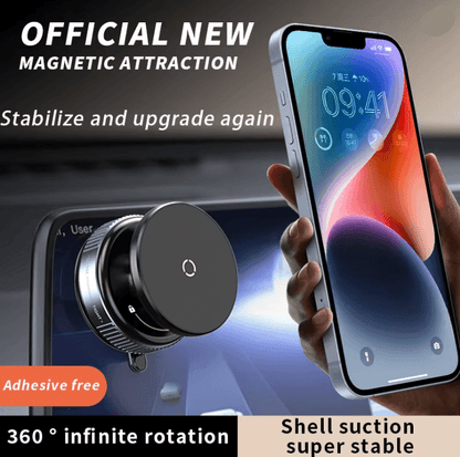 Magnetic Car Phone Holder with Strong Suction and 360 Degree Rotation