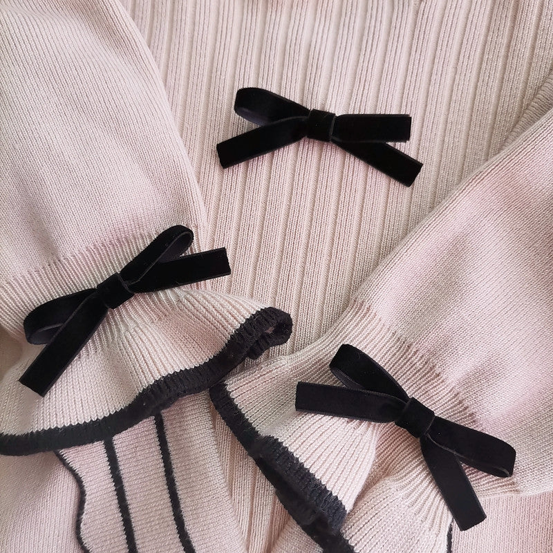Colour Velvet Ribbon Single Face, Bowknot Party Decorations Christmas Ribbon Line