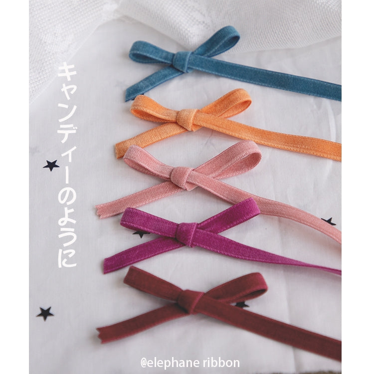Colour Velvet Ribbon Single Face Bowknot Party Decorations Christmas Ribbon Line 2