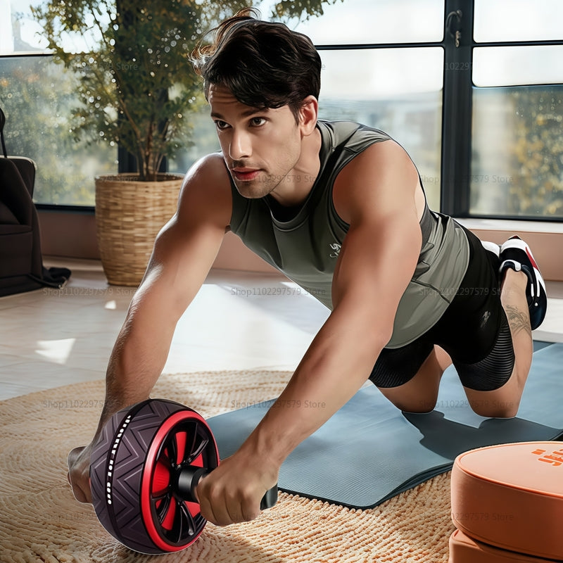 Silent Abdominal Wheel Roller, UniversalSports Fitness Abs Roller for Core Strength, Toning & Slimming Home Gym Use