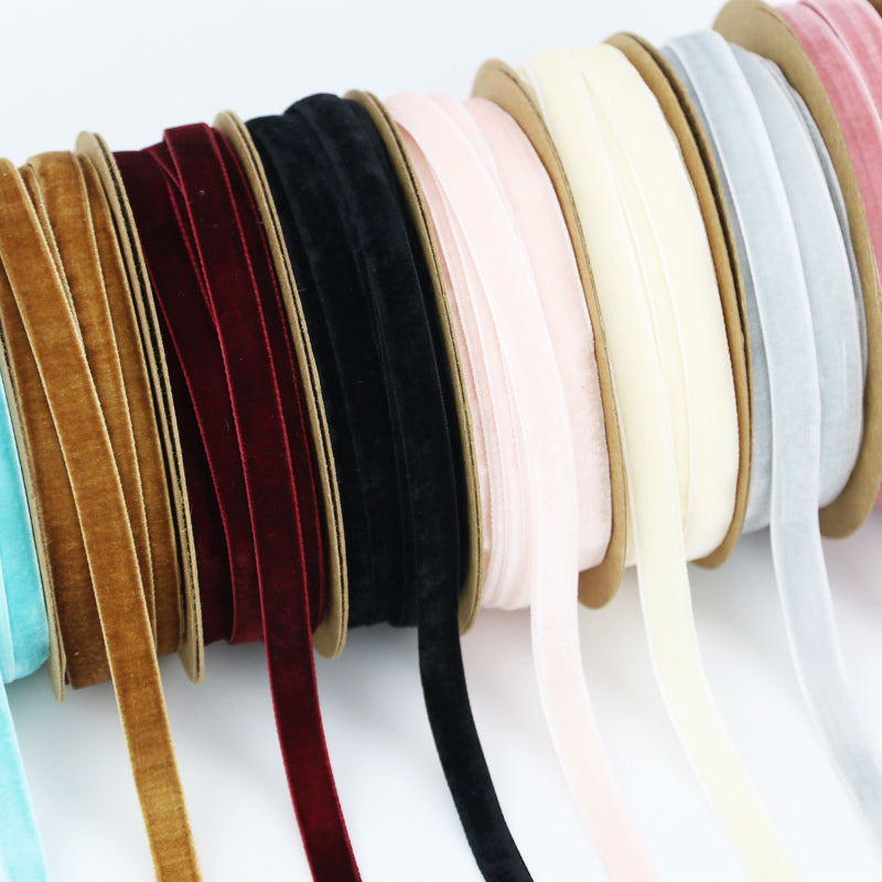 Handmade Christmas Lace Velvet Ribbon, Wholesale Gift Wrapping Decoration, Velvet Ribbon Party Ribbon
