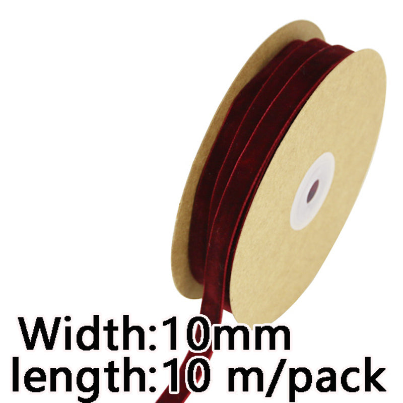 Handmade Christmas Lace Velvet Ribbon Wholesale Gift Wrapping Decoration Velvet Ribbon Party Ribbon 11