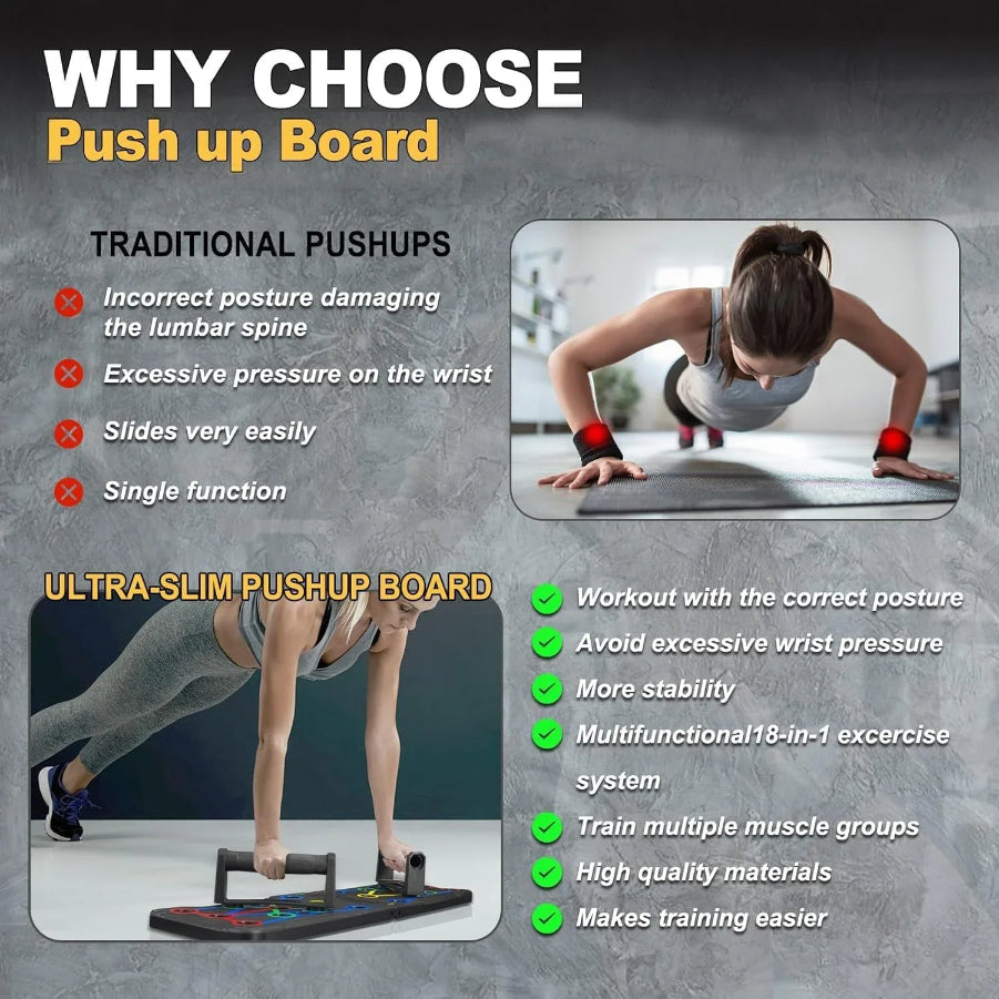 Gym Equipment Push-Ups Stands, Sport Plank Home Fitness Bar Abdominal Abs Chest Exercise