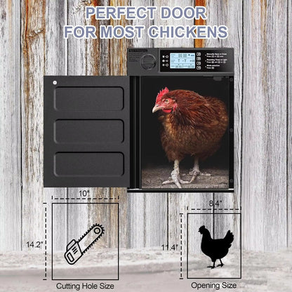 Automatic Chicken Coop Door  Solar Powered With Timer  Light Sensor Safe AntiPinch Design 4