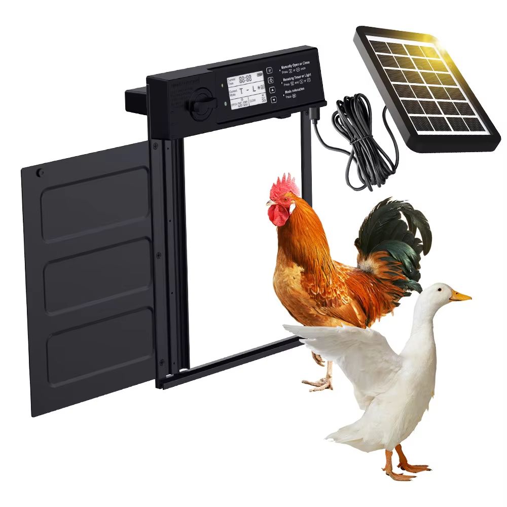 Automatic Chicken Coop Door  Solar Powered With Timer  Light Sensor Safe AntiPinch Design 6