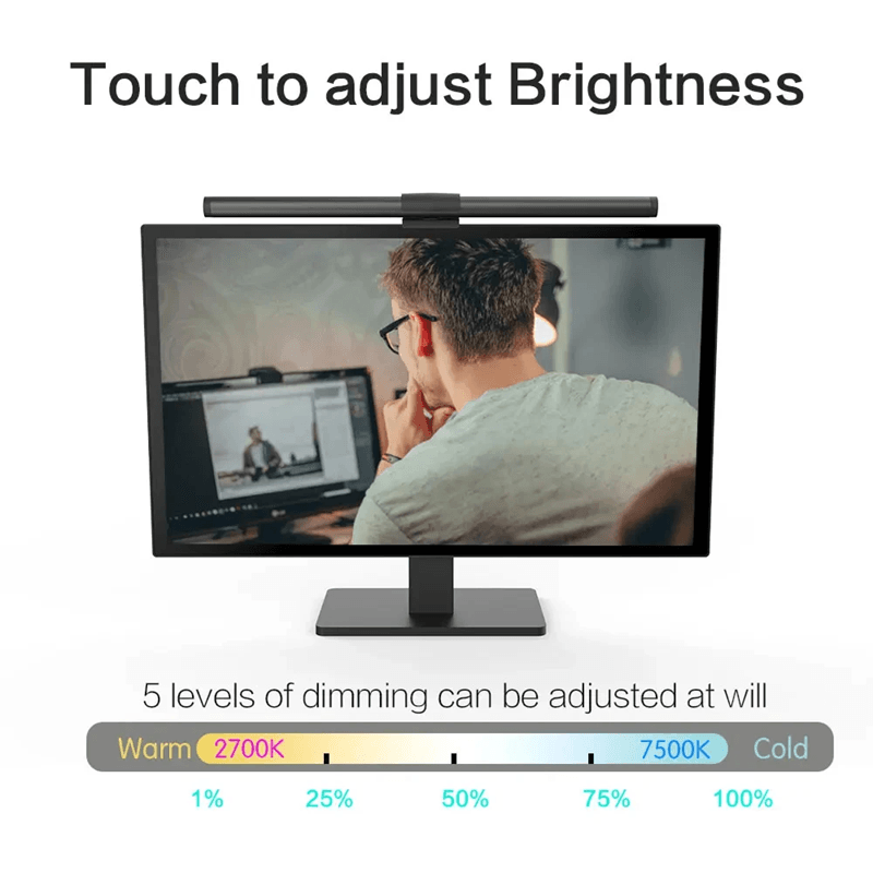 RGB Desktop Atmosphere Light Strip With Eye Protection Screen Lamp 3