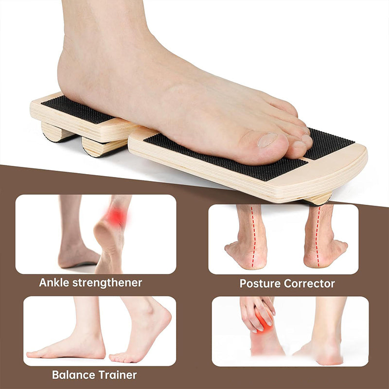 Ankle Stretcher Single Leg, Wooden Balance Board Proprioception Training, Anti Slip Ballet Home Gym