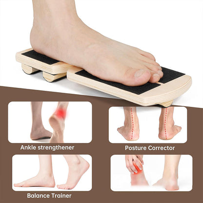 Ankle Stretcher Single Leg, Wooden Balance Board Proprioception Training, Anti Slip Ballet Home Gym