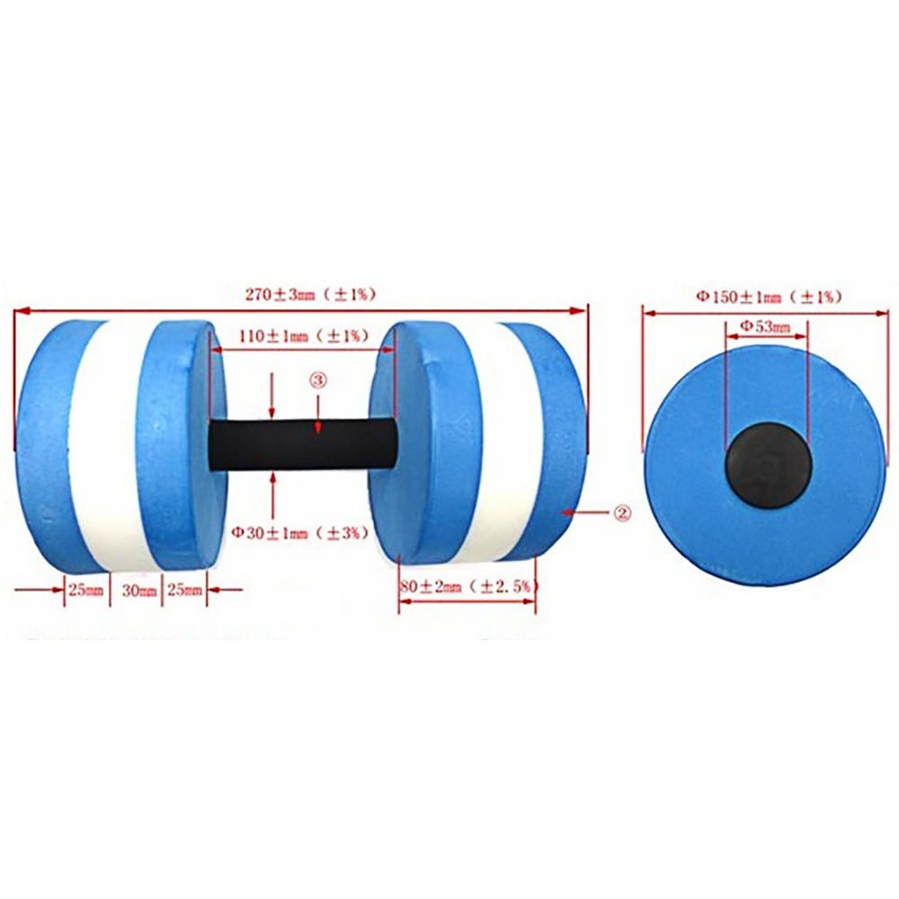 Water Sports Aerobic Fitness Equipment, Multicolor EVA Water Dumbbell, Pool Floating Dumbbell Aquatic Exercise