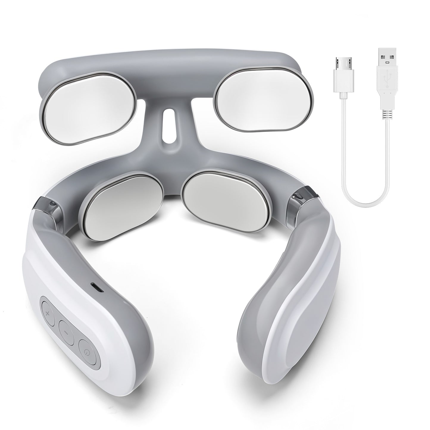 Portable Cordless Neck Shoulder Massager, Pads 6 Modes USB Charging Smart Gift for Men Women