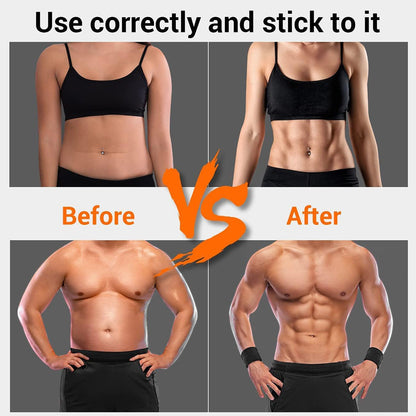 EMS Muscle Stimulator Ab Trainer, Smart Abdominal Toning Belt USB Charge, Body Massager Weight Loss Fitness Equipment