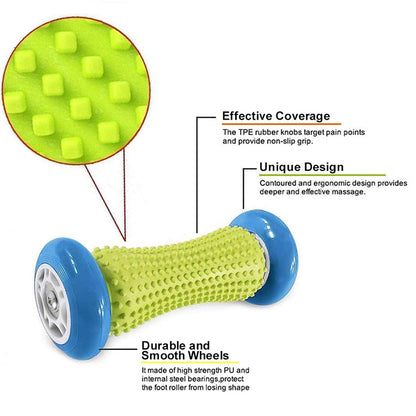 Reflexology Foot Massager Roller, Heel Arch Pain Therapy, Trigger Point Deep Tissue Recovery