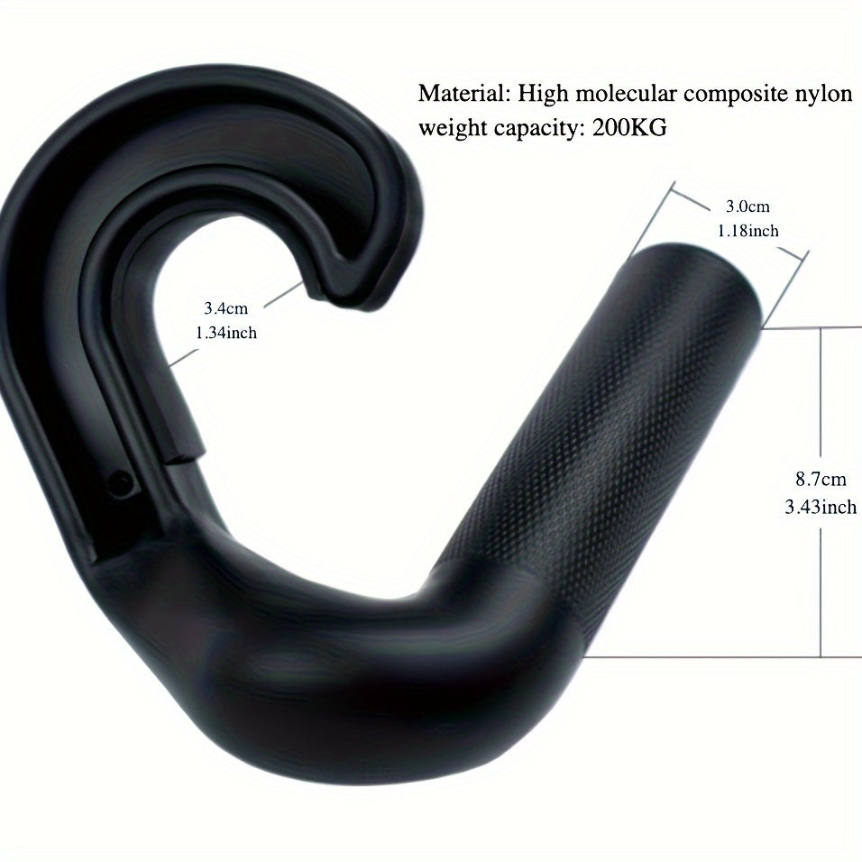 Hook Type Fitness Grip High Strength Composite Nylon, Gym Barbell Pull Up Aid, Back Biceps Training