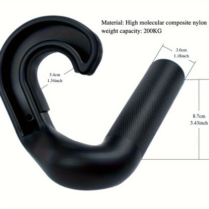 Hook Type Fitness Grip High Strength Composite Nylon, Gym Barbell Pull Up Aid, Back Biceps Training