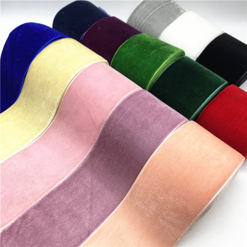Velvet Ribbon, Handmade Wedding Decoration, Gift Wrapping, Party Ribbon, Sewing Fabric, DIY Hair Bows