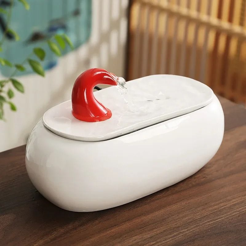Chinese Style Circulating Ceramic Water Ornament Desktop Fountain 5