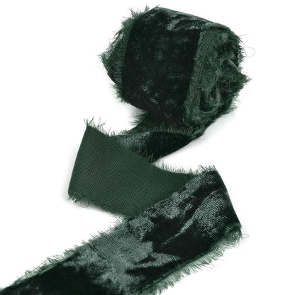 Frayed Edge Velvet Suede Cloth Ribbon Handmade For Wedding Invitation Wrapping Bouquets Birthday Pa 4