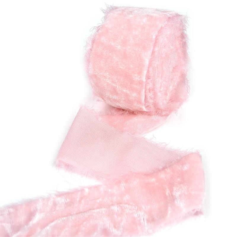 Frayed Edge Velvet Suede Cloth Ribbon Handmade For Wedding Invitation Wrapping Bouquets Birthday Pa 9