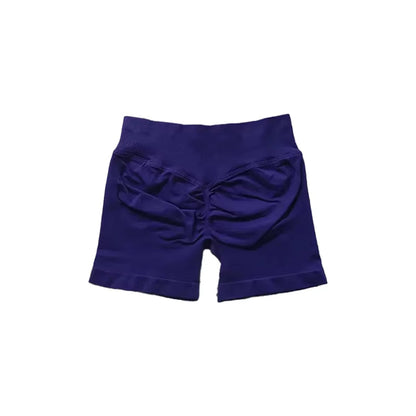 Womens Seamless Scrunch Bum Shorts High Waisted Yoga Shorts Logo Fitness Impact Shorts 16