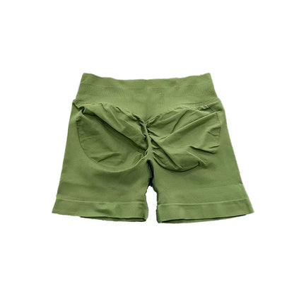 Womens Seamless Scrunch Bum Shorts High Waisted Yoga Shorts Logo Fitness Impact Shorts 17