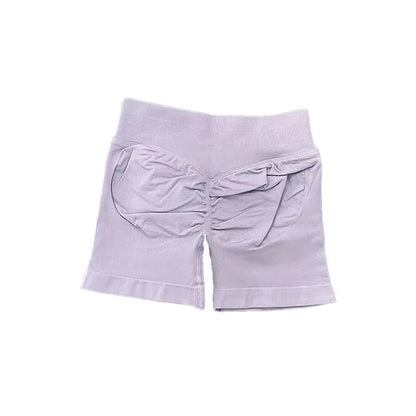 Womens Seamless Scrunch Bum Shorts High Waisted Yoga Shorts Logo Fitness Impact Shorts 19