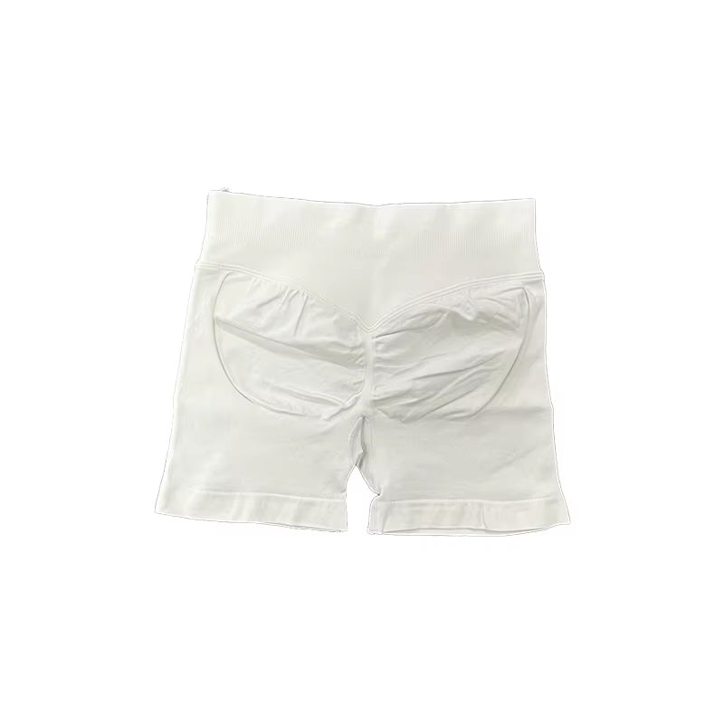Womens Seamless Scrunch Bum Shorts High Waisted Yoga Shorts Logo Fitness Impact Shorts 23