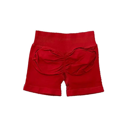 Womens Seamless Scrunch Bum Shorts High Waisted Yoga Shorts Logo Fitness Impact Shorts 25