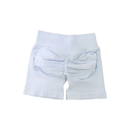 Womens Seamless Scrunch Bum Shorts High Waisted Yoga Shorts Logo Fitness Impact Shorts 26