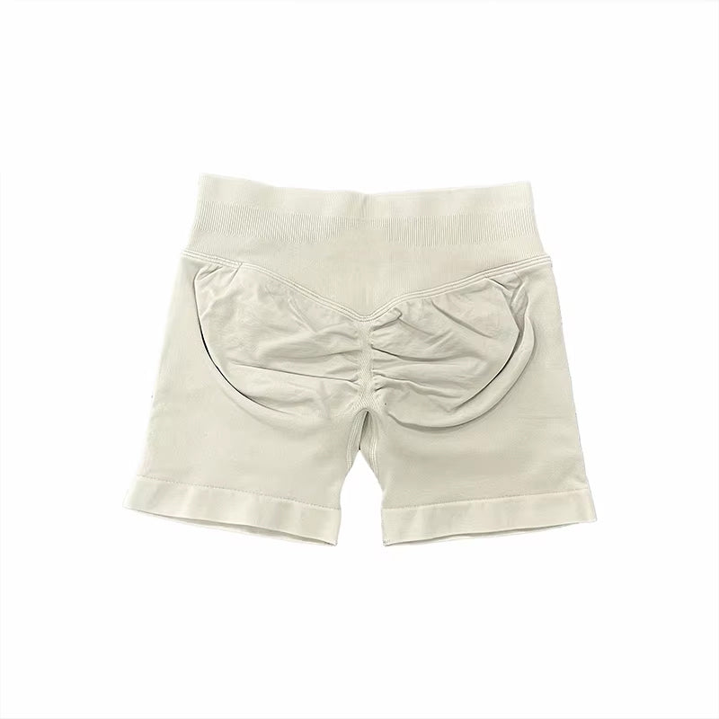 Womens Seamless Scrunch Bum Shorts High Waisted Yoga Shorts Logo Fitness Impact Shorts 28