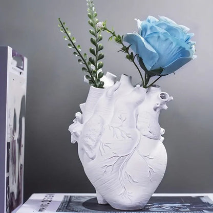 Anatomical Heart Vase Resin Decorative Flower Vessel 1